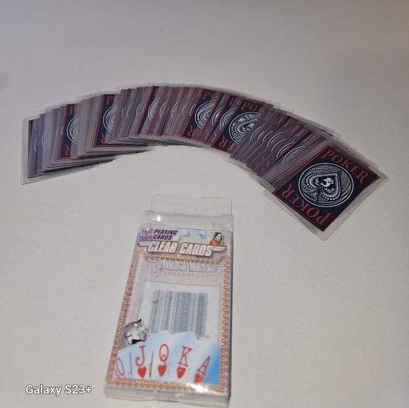 Other - ==Clear waterproof plastic playing cards